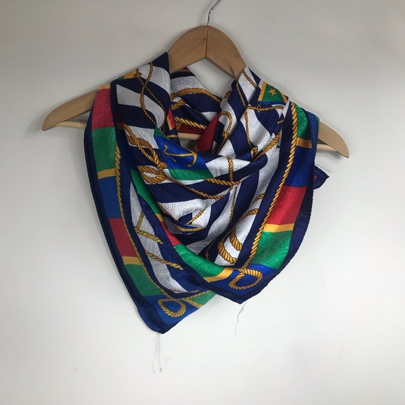 Accessories - VINTAGE | Square Nautical Themed/Print Scarf Accessories - VINTAGE | Square Nautical Themed/Print Scarf